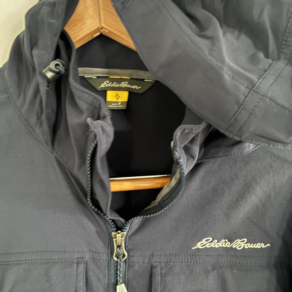 Eddie Bauer Travex Jacket Mens Size S Full Zip Hooded Embroidered Gorpcore - Picture 3 of 9